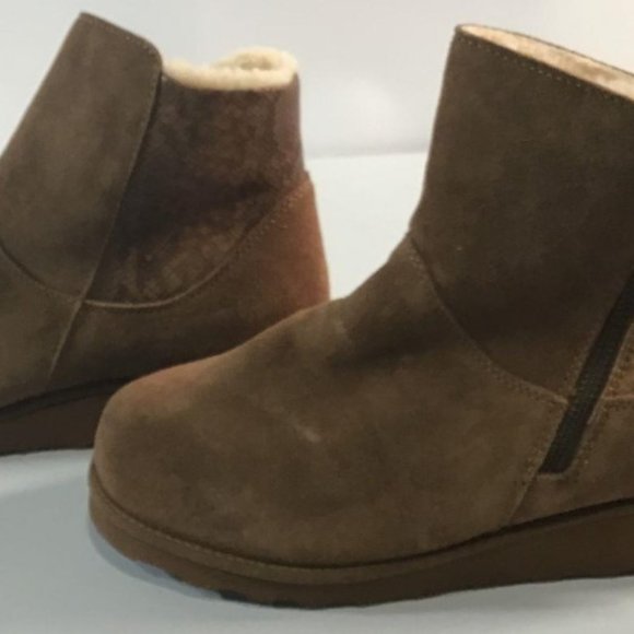 BEARPAW Megan Suede Sheepskin Boot 10 - Picture 3 of 9